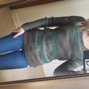 Green neutral knit sweater